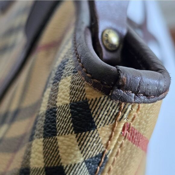 Burberry Haymarket Check Tote Bag Brown - Picture 16 of 16